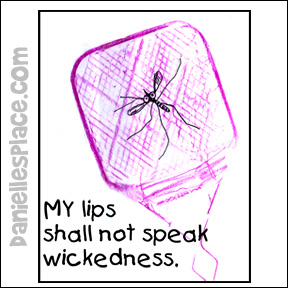 "My Lips Shall Not Speak Evil" Flyswatter Craft
