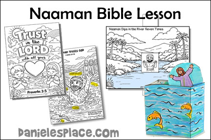 Naaman Bible Lesson with Bible Crafts and Bible Games