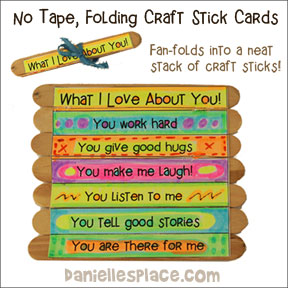 No-tape folding Craft stick craft