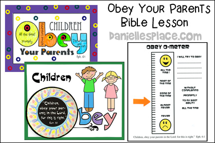 Obey Your Parents Bible Lesson