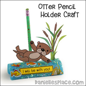 otter pencil holder craft