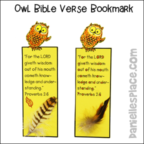 Owl Bookmark Craft for Kids