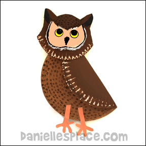 Owl Paper Plate Pattern