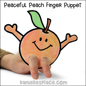 Peaceful Peach Finger Puppet