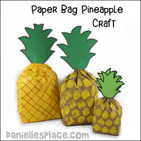 Pineapple Paper Bag Craft