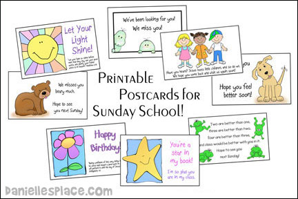 Printable Postcards for Sunday School