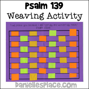 Psalm 139 Weaving Picture Craft