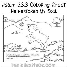 "He Leads Me" Coloring Sheet