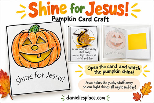 Shine for Jesus Pumpkin Card Craft