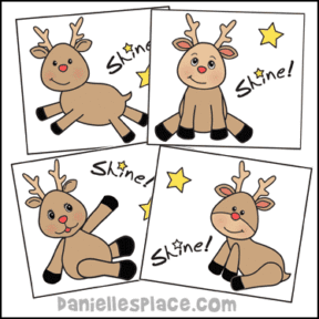 Shine! Printable Reindeer Cards