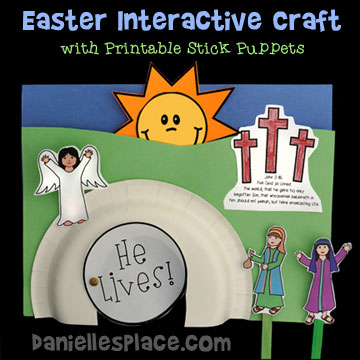 Resurrection Paper Plate Craft Puppet