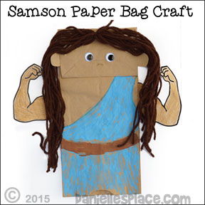 Samson Paper Bag Puppet Craft