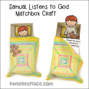 Samuel Listens to God Match Box Craft