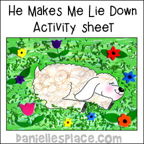 "He Makes Me Lie Down in Green Pastures" Activity Sheet