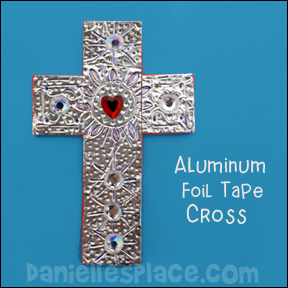 Silver Tape Cross Craft