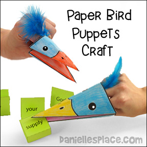 Paper Bird Puppets Craft