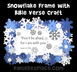 Snowflake Bible Verse Frame Craft