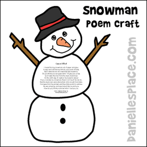 Snowman Poem Craft