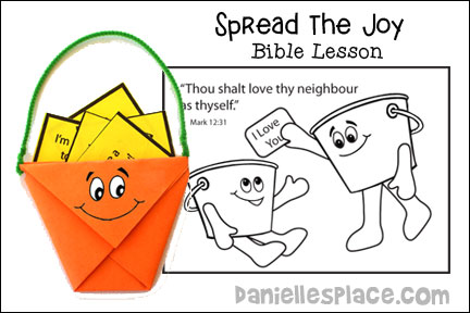 Spread the Joy - Bucket Bible Lesson for Sunday School and Children's Ministry, Including Bible Crafts, Games, songs,  and Bible Verse Review Activities, 

daniellesplace.com, daniellespace.com, daniellplace.com, daniellsplace.com, danielsplace,com, danielspace.com, danielplace.com, danilesplace.com, danielplace.com