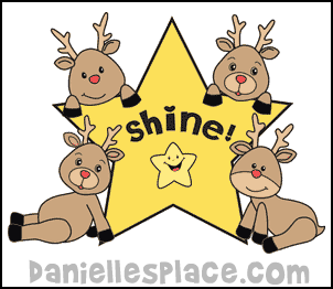 Reindeer Star Poster for Bulletin Board Display