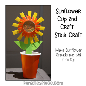 Sunflower Cup Craft for Children's Ministry