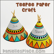 Teepee Paper Craft