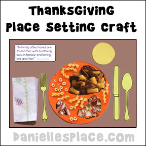 Thanksgiving Table Place Setting Craft