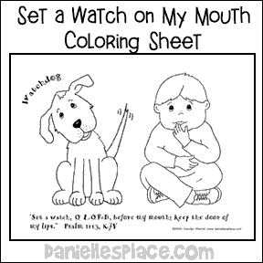 Watchdog Bible Verse Coloring Sheet