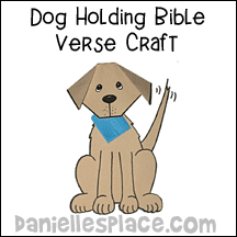 Dog Holding Bible Verse Craft