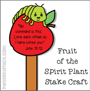 Fruit of Spirit Caterpillar Plant Stake