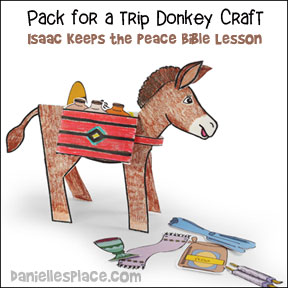 Donkey 3D Craft for Isaac and Sarah Bible Lesson