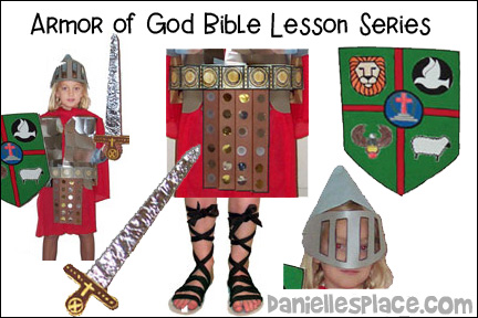 Armor of God Bible Lessons Series for Sunday School - Including Bible Crafts, activity sheets and Bible verse review games.
