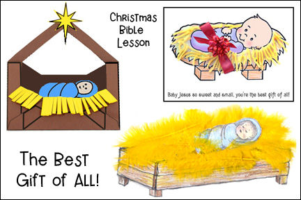 Best Gift of All Bible Lesson for Children for Sunday school and children's ministry, Including Bible Crafts, Games and Bible Verse Review Activities, Memory Verse:
Romans 6:23, printable bible verse card, Picture of Baby Jesus in the Manger, Baby Jesus in a Manger Printable Envelope Craft, Matchbox Manger and Baby Jesus Craft, Paper Jesus in a Manger Envelope Craft, Jesus in a Soft Feather Bed Craft, Bible Verse Review Game, “Pin the Feather in the Manger” Game, songs, daniellesplace.com, danielleplace.com, daniellespace.com, daniellsplace.com,danielesplace.com, danielplace.com, daniellspace.com