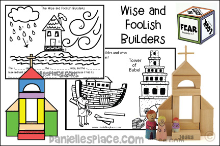 Builders - A series of five lessons from Wise ad Foolish Bible Lessons for Children, The Lord is My Rock and building on the rock, Noah and Babel , King Solomon, Hiram, Matthew 7:24 – 29 and Luke 6:46-49, Matthew 7:24, Genesis 5-11, 1 Psalm 127:1,Kings 1-9, 1 Kings 11:1-13, 1 Kings 7:14:b and 1 Kings 7:40b. NIV, Danielesplace.com, Daniellsplace.com, Daniellespace.com, Danielleslace.com
Danielplace.com




