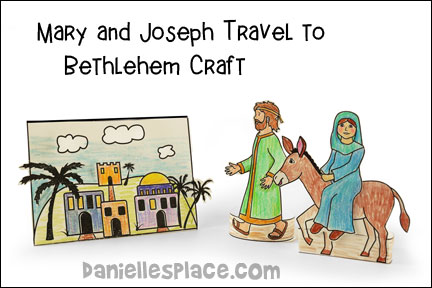 Mary and Joseph Travel to Bethlehem Craft