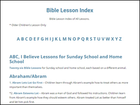 Bible Lesson Index