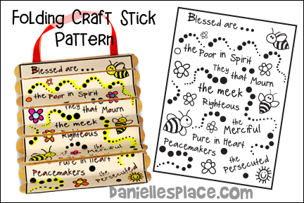 Beatitudes Folding Craft Stick Patterns