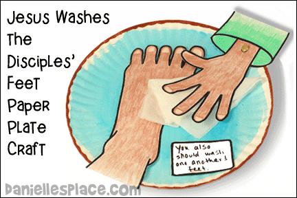 Jesus Washes the Feet of the Disciples Paper Plate Craft