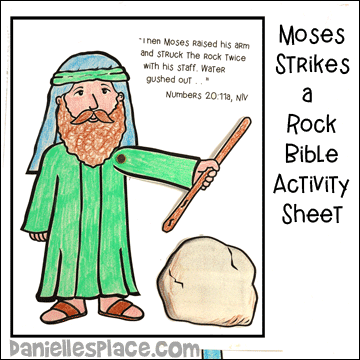 Moses Strikes a Rock Bible Activity Sheet