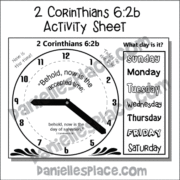 Now is the Time and Now is the Day Activity Sheet