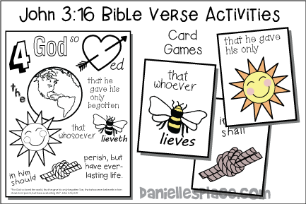 John 3:16 Bible Verse Activities