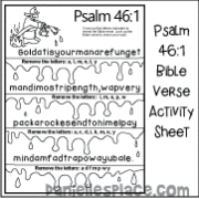 Psalm 46:1 Activity Sheet