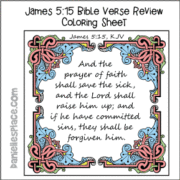 James 5:15 Bible Verse Coloring Sheet for Older Children