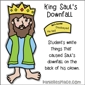 King Saul Paper Doll and Crown Craft