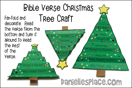 Fan-folded Bible Verse Christmas Tree Craft