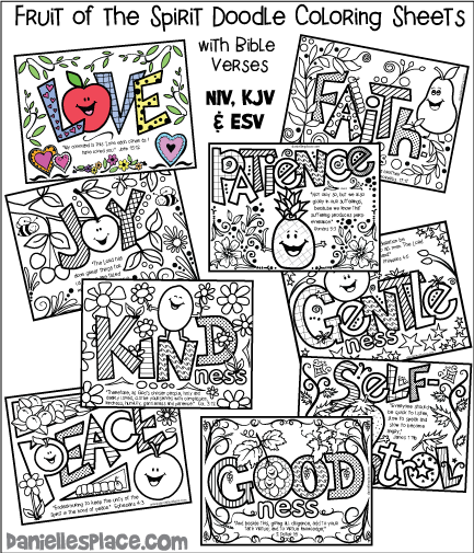 Fruit of the Spirit Coloring Sheets