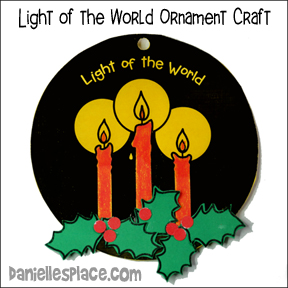 Light of the World Candle Christmas Ornament
