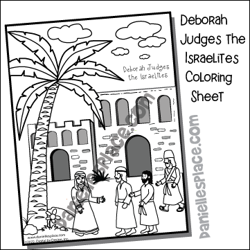 Deborah Under a Palm Tree Coloring Sheet