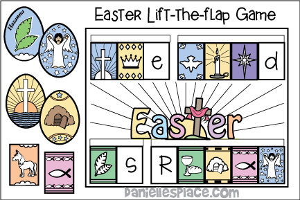 Easter Symbols Egg Hunt and Lift-the-Flap Game