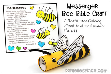 Beatitudes Messenger Bee Bible Craft for Kids